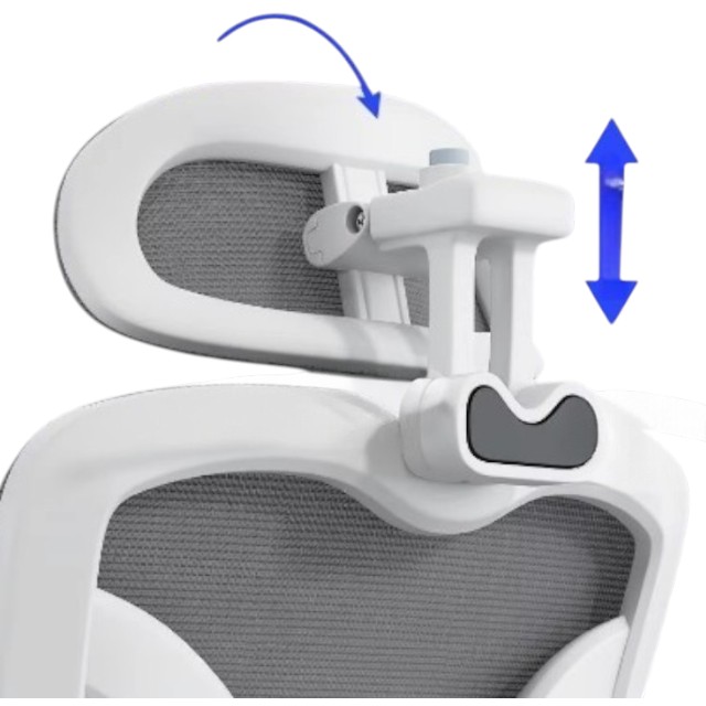 Silla de Oficina con Malla Con Apoyabrazos y Soporte Suave Negro - Imagen 8