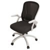 Silla de Oficina Moderna sin Reposacabeza con Ruedas Giratorias Blanco
