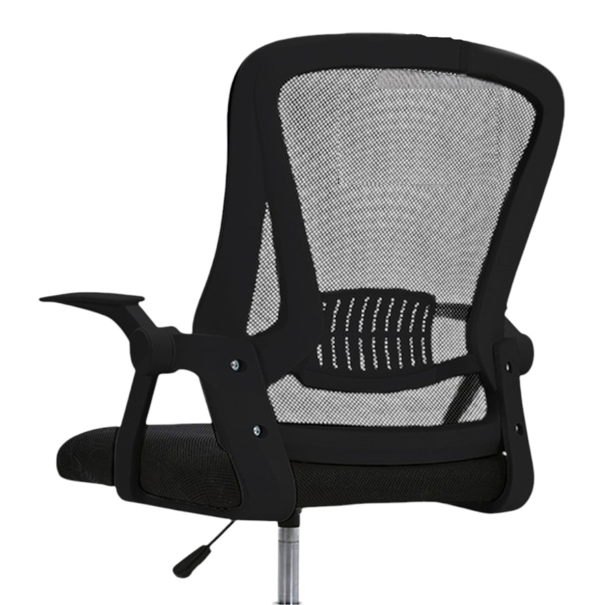 Silla de Oficina Moderna sin Reposacabeza con Ruedas Giratorias Negro - Imagen 5