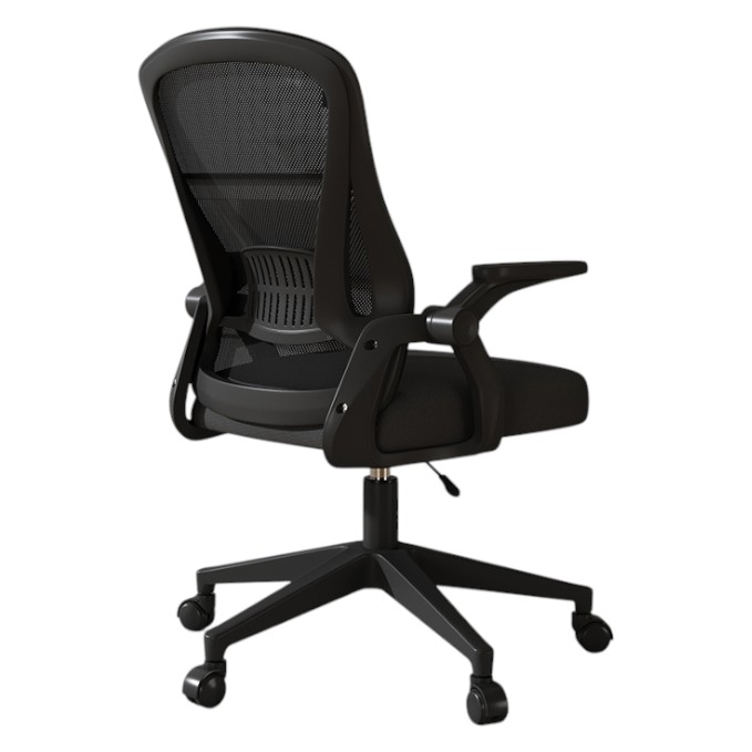 Silla de Oficina Moderna sin Reposacabeza con Ruedas Giratorias Negro - Imagen 6